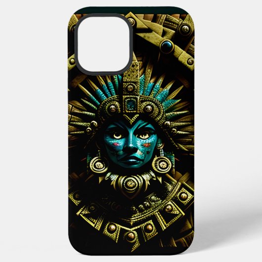 Azteek ontwerp patroon twee iPhone hoesje (Achterkant)