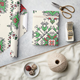 Azteeks etnisch patroon cadeaupapier