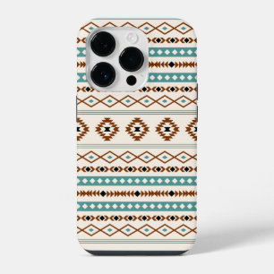 Azteeks Teal Terracotta Zwart Crème Gemengd Patroo iPhone 14 Plus Hoesje