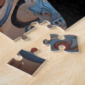 Azteekse Abstracte Vibrant Tribal Fusion Art Legpuzzel (Zijkant)