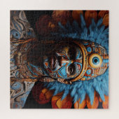 Azteekse Abstracte Vibrant Tribal Fusion Art Legpuzzel (Horizontaal)