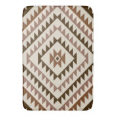 Azteekse diamantmotiefontwerp bruin+crème badmat (Voorkant Verticaal)