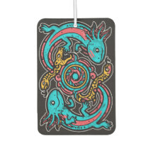 Azteekse God Xolotl die Strijd Jaguar Tribale Kuns