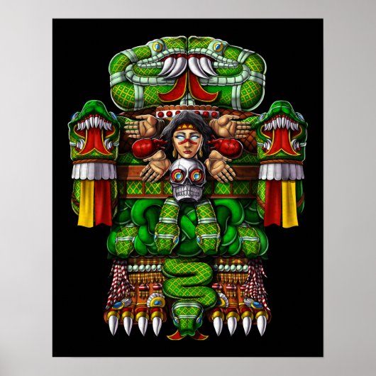 Azteekse godin coatlicue poster (Voorkant)