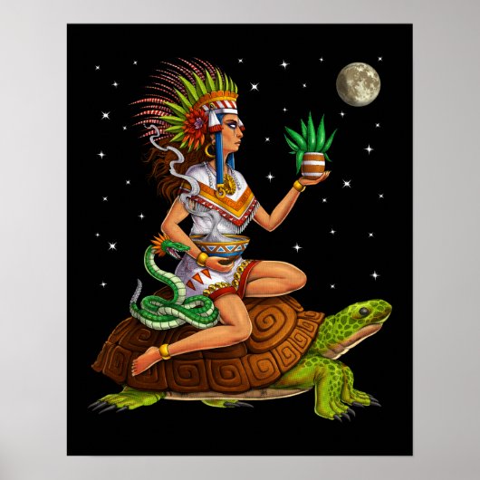 Azteekse godin Mayahuel Poster (Voorkant)