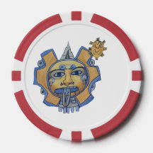 Azteekse gouden pokerchip