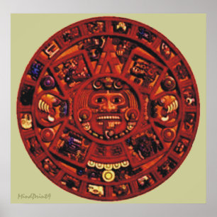 Azteekse kalender poster