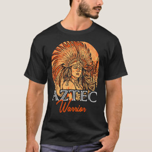 Azteekse krijger koning Mexicaanse inheemse kunst T-shirt