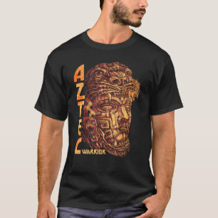 Azteekse krijger koning Mexicaanse inheemse kunst T-shirt