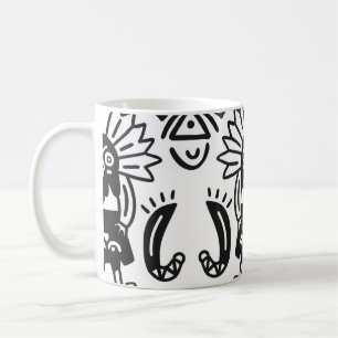 Azteekse Kunst - Hagedis Patroon Koffiemok