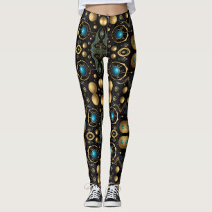Azteekse kunst, levendig, weerspiegelt de cultuur leggings