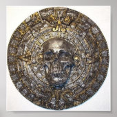 Azteekse/Maya kalender met schedel poster (Voorkant)