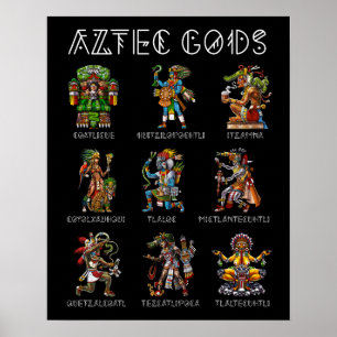 Azteekse mythologie goden poster