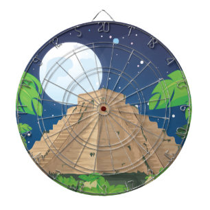 Azteekse piramide dartbord