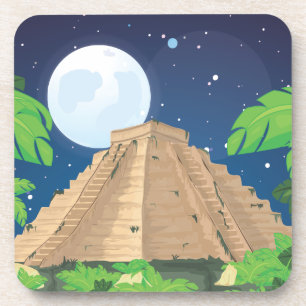 Azteekse piramide onderzetter