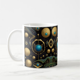 Azteekse stellaire symmetrie: kosmisch patroon koffiemok