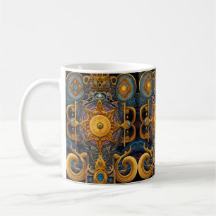 Azteekse Stellaire Symmetrie: Kosmisch Patroon Koffiemok