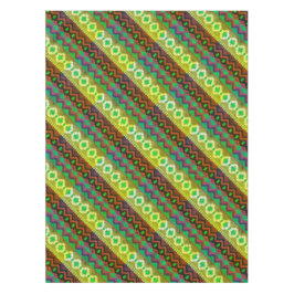 Azteekse stijl groen bruin tan tafelkleed