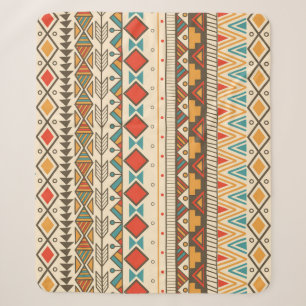 Azteekse Tribal Gestreepte Illustratie Sherpa Deken