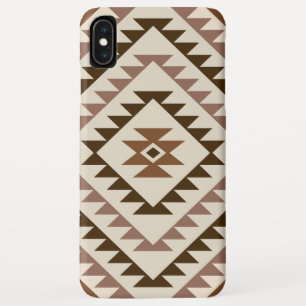 Azteken diamant motief ontwerp bruin+crème iPhone XS max hoesje