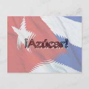 Azucar op Cubaanse vlag Briefkaart