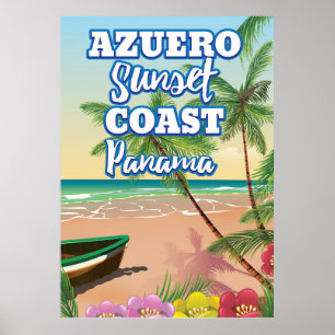 Azuero Sunset Coast Panama affiche de voyage de pl