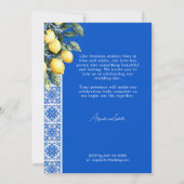  💙🍋Azul & Limone Romance [bleu] Invitation (Dos)