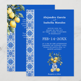  💙🍋Azul & Limone Romance [bleu] Invitation