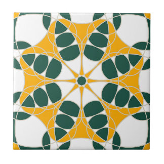 Azulejo Amarillo y Verde Tegeltje