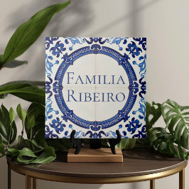 Azulejo Blau Naambord Huis Naambord Bord Signaalbo Tegeltje