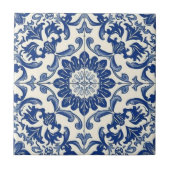 Azulejo blauw en wit mozaïek bulk tegeltje (Voorkant)