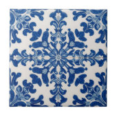 Azulejo blauw en wit mozaïek bulk tegeltje (Voorkant)