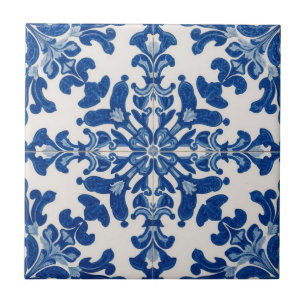 Azulejo blauw en wit mozaïek  bulk tegeltje