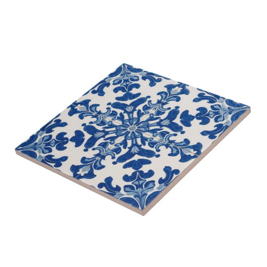 Azulejo blauw en wit mozaïek bulk tegeltje (Zijkant)
