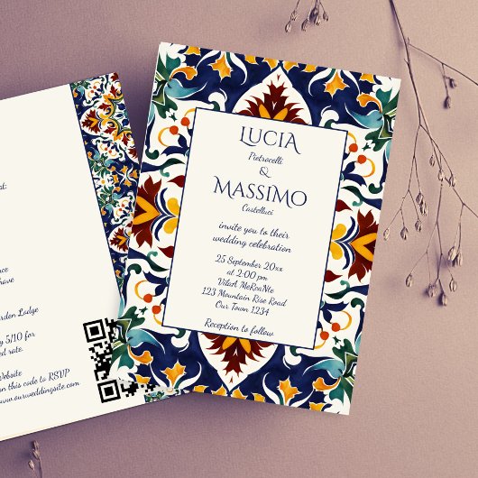 Azulejo blauw Portugees Mediterraan alles in één Kaart