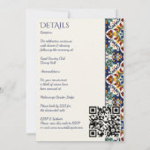 Azulejo blauw Portugees Mediterraan alles in één Kaart (Achterkant)