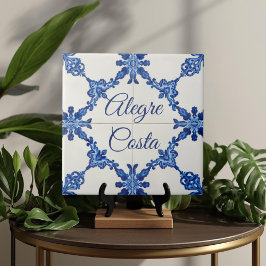 Azulejo Blue Custom House Name Plate Plaque Sign  Tegeltje