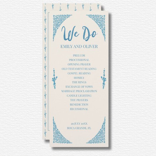 Azulejo Blue Wedding Programma