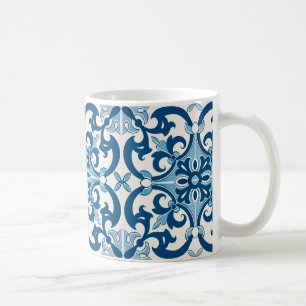 Azulejo Fleur De Lis Style Pattern Koffiemok