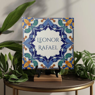 Azulejo Kleurrijke Aangepaste Naambord Plaquette B Tegeltje