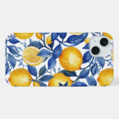 Azulejo Lemons Feuilles bleus (Verso Horizontal)