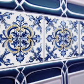 Azulejo Lisbon Patterned Talavera Ceramic Design Tegeltje