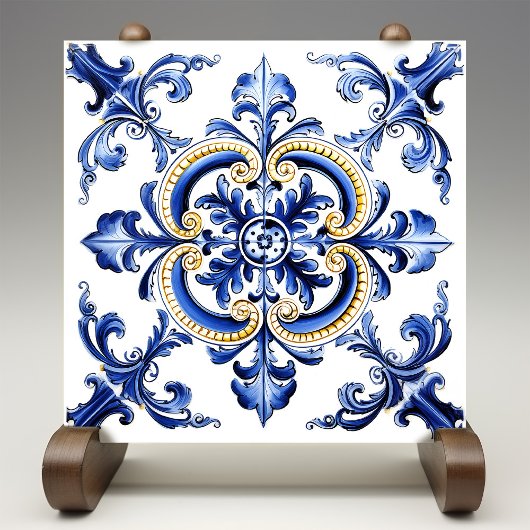 Azulejo Lisbon Patterned Talavera Ceramic Design Tegeltje