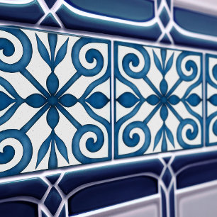 Azulejo Lissabon Geblokt Talavera Keramisch Ontwer Tegeltje