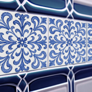 Azulejo Lissabon Geblokt Talavera Keramisch Ontwer Tegeltje