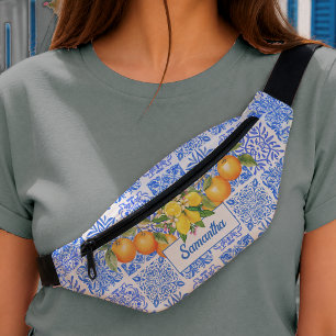 Azulejo Méditerranéen Citron Sicilien Bleu Jaune