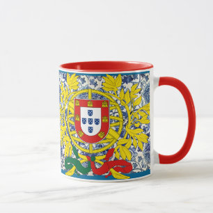 Azulejo-Mok met de Portugese Crest Mok