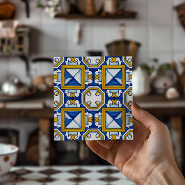 Azulejo Pattern Authentic Portuguese Home Accent Tegeltje