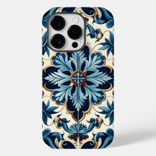 Azulejo Porselein Blauwe Tegel Mediterraan Patroon Case-Mate iPhone 14 Pro Hoesje