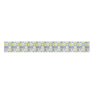Azulejo Portugal Majolica Ribbon Grosgrain Lint